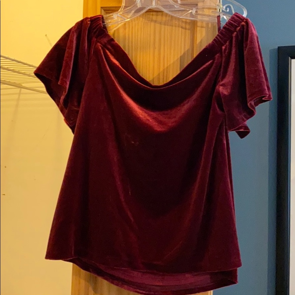 Ruby Velvet off the shoulder Blouse